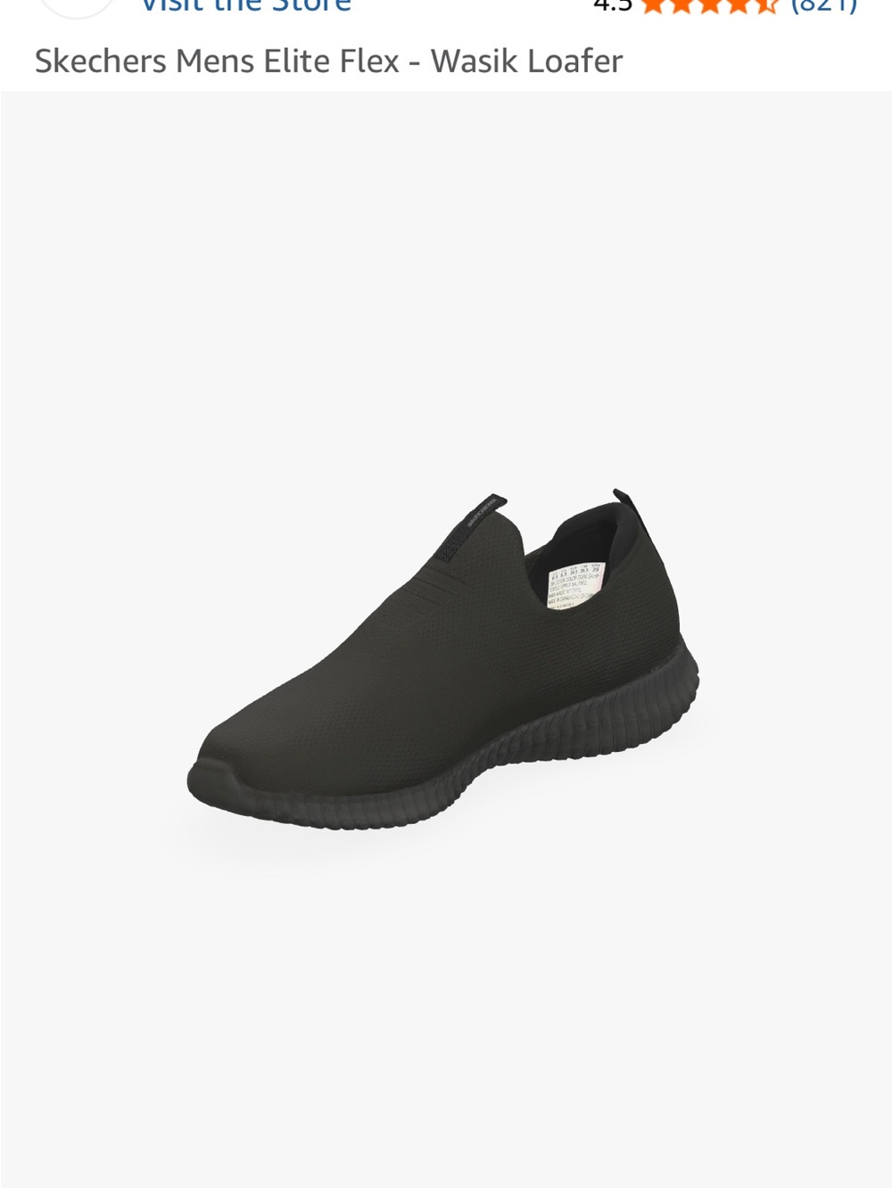 Skechers Black Knit Slip-On Athletic Shoe